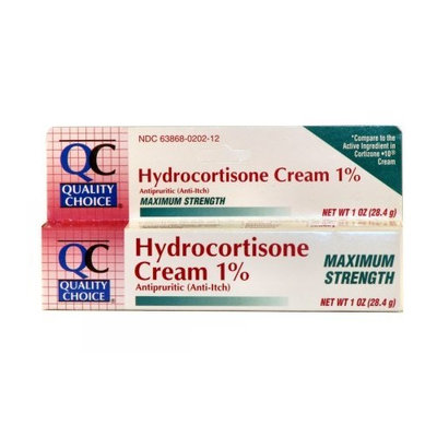 Quality Choice Maximum Strength Hydrocortisone Cream 1% 1 Ounce (28g) , Boxes (Pack of 6)