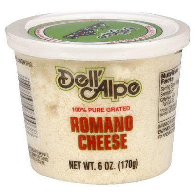 Dell' Alpe Romano Grated Dried Cheese, 6-Ounce (Pack of 6)