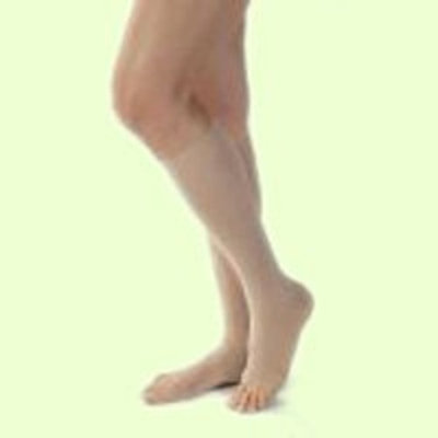 Jobst Opaque Knee High 20-30mmHg Closed Toe, XL, Honey