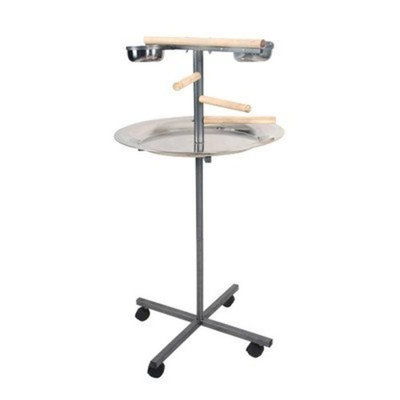 A&e Cage A and E Cage Co. Round Play Stand with Wooden Steps