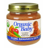 Organic Baby Organic Baby Food, Plums, Bananas & Oats, 4-Ounce Jars (Pack of 24)