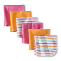 Circo Newborn Girls' 6 Pack Washcloth Set - Pink/Orange
