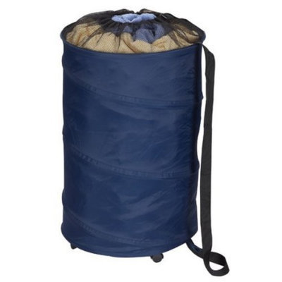 Household Essentials Rolling Pop-Up Hamper/Storage Can - Blue