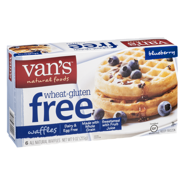 Van's Natural Foods Wheat & Gluten Free Blueberry Waffles - 6 CT