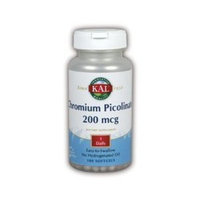 KAL Chromium Picolinate Capsules, 200 mcg, 180 Count