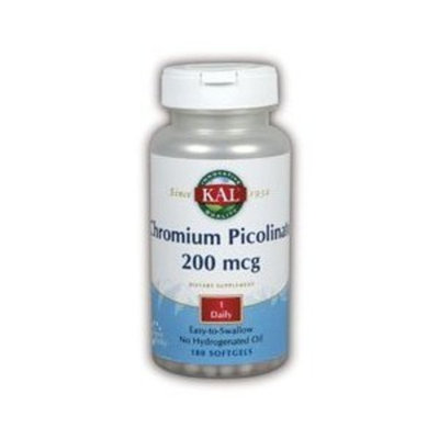 KAL Chromium Picolinate Capsules, 200 mcg, 180 Count