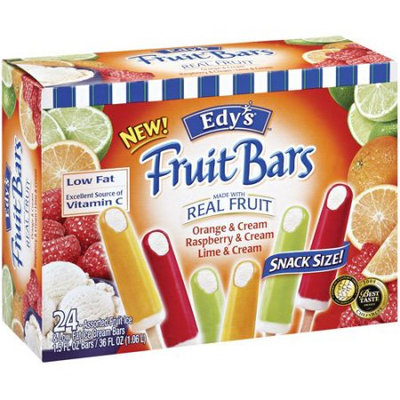 Edy's Orange & Cream/Raspberry & Cream/Lime & Cream Fruit Bars