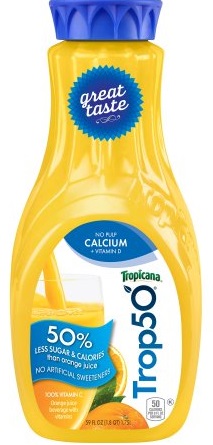 Tropicana® Trop50 No Pulp Calcium + Vitamin D