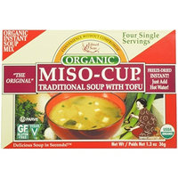 Edward & Sons Miso-Cup Organic Traditional Soup with Tofu, Single-Serve Envelopes in 4-Count Boxes (Pack of 12)