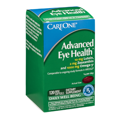 CareOne Advanced Eye Health Dietary Supplement Mini Softgels Daily Well Being - 120 CT