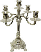 Artsy Casa Ultimate Judaica Silver Plated Candelabra