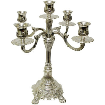 Artsy Casa Ultimate Judaica Silver Plated Candelabra