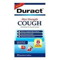 Duract Cough, Max Strength, QuikMelt Tablets, Cool Mint Flavor 12 tablets