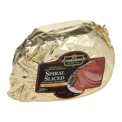 Carando Spiral Sliced Fully Cooked Bone-In Ham Honey Cured
