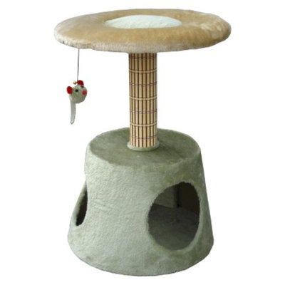 Cat Life Cat-Life Lounge Platform with Hide-Away Retreat & Bamboo Scratching