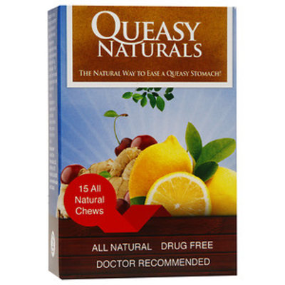 Queasy Naturals Chews, Sour Lemon, Wild Cherry, Ginger, 15 ea