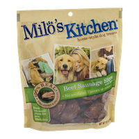Milo's Kitchen Home-Style Dog Treats Beef Sausage Slices with Rice