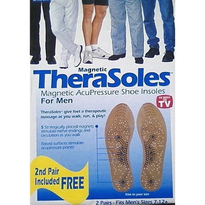 As Seen On TV Magnetic TheraSoles Magnetic AcuPressure Shoe Insoles For Men