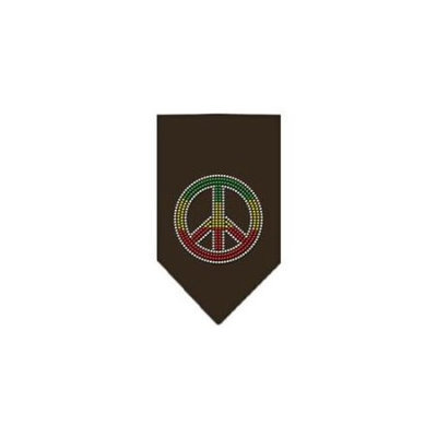 Ahi Rasta Peace Rhinestone Bandana Cocoa Small