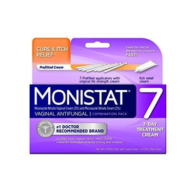Monistat 7 Vaginal Antifungal Combination Pack, 7 Prefilled Applicators and 1 Tube External Cream