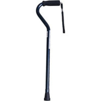 Medline Fashion Cane, Chrome, Offset Handle, 6/Pack