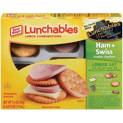 Oscar Mayer Lunchables: Ham + Swiss Cracker Stackers, 3.40 oz