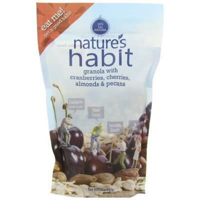 Nature's Habit Granola with Cranberries, Cherries, Almonds and Pecans, 12-Ounce Pouches (Pack of 6)