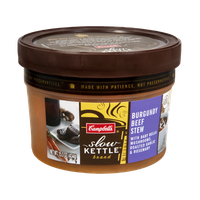 Campbell’s® Slow Kettle Burgundy Beef Stew with Baby Bella Mushrooms, Roasted Garlic & Rosemary Soup