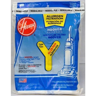 Hoover Filter Bags Type Y Allergen Filtration 3 Count (Pack of 4) Total of 12 Bags