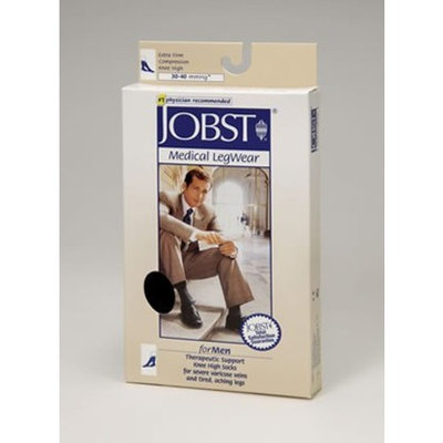 Jobst Men's 30-40 mmHg Closed Toe Knee High Support Sock Size: Medium, Color: Black