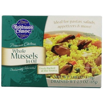 Robinson Crusoe Mussels in Oil, 3.88-Ounce (Pack of 6)