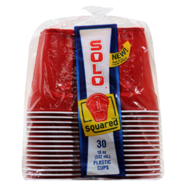 Solo Squared Plastic Cup - 18 oz, 30 ct - Assorted Colors