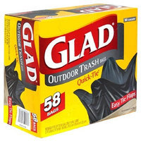 Glad Outdoor Trash Bags with Easy Tie Flaps, 30 Gallon 58 bags