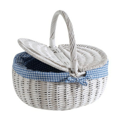 Cycle Force Nantucket Bicycle Basket Co. Steps Beach Collection Picnic Basket -