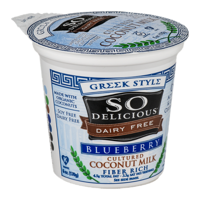 So Delicious Dairy Free Greek Style Cultured Coconut Milk Blueberry