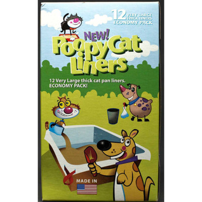 Poopy Products Poopy Cat Liners, Extra Large, 12-Count