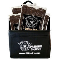 Buffalo Bills Premium Snacks Buffalo Bills Venison Jerky 6-Pack Gift Cooler (filled with four 10oz bags of venison jerky)