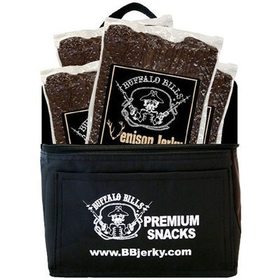Buffalo Bills Premium Snacks Buffalo Bills Venison Jerky 6-Pack Gift Cooler (filled with four 10oz bags of venison jerky)