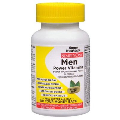 Super Nutrition SimplyOne Men Multivitamin-Mineral Dietary Supplement Tablets