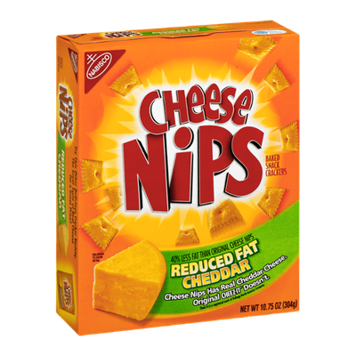 Cheese Nips Baked Snack Crackers Reduced Fat Cheddar