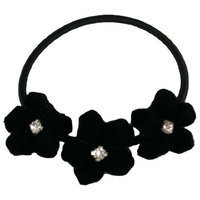 Smoothies Velvet Flower w/Crystals - Burgundy 01099