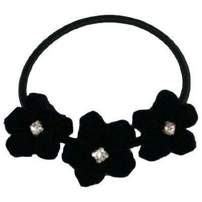 Smoothies Velvet Flower w/Crystals - Burgundy 01099