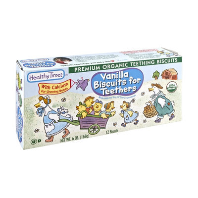 Healthy Times Organic Vanilla Biscuits for Teethers - 12 CT