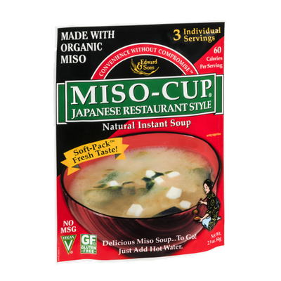 Edward & Sons Miso-Cup Japanese Restaurant Style Natural Instant Soup - 3 CT