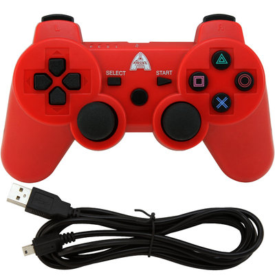 Cpd Accessories Inc. AP3CON4R PS3 Bluetooth Controller with rechargeable battery, Red