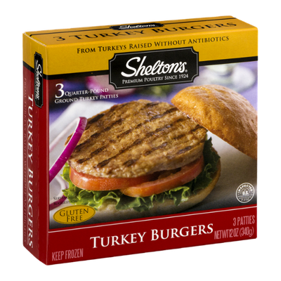 Shelton's Turkey Burgers - 3 CT