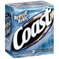 Coast Arctic Surf Bath Soap for Refreshed Skin By Dial, 4 Ounce Bars, 3-Count