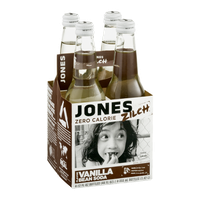 Jones Zilch Zero Calorie Soda Vanilla Bean Flavor - 4 CT