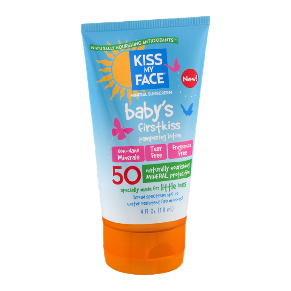 Kiss My Face Mineral Sunscreen Baby's First Kiss Pampering Lotion