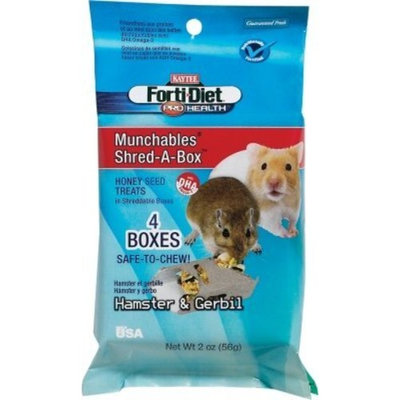 Kaytee Products Wild Bird Kaytee Pet Products SKT100503015 4-Pack Forti-Diet Pro Health Munchables Shred-A-Box Hamster and Gerbil Treat, 2-Ounce